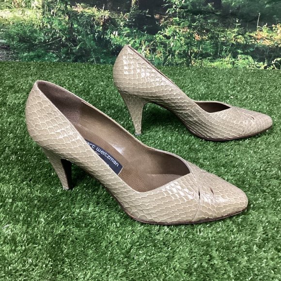 Stuart Weitzman Snake Skin Heels Vintage 8 - Picture 6 of 15